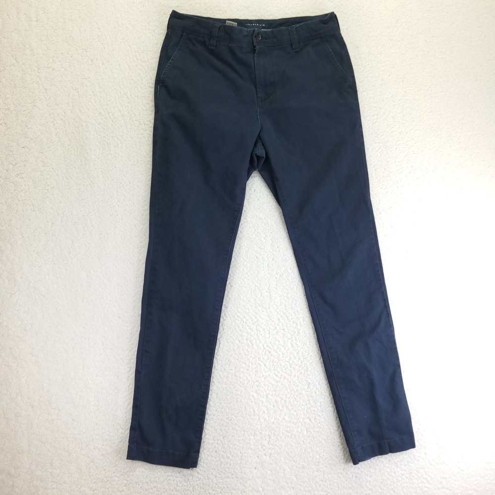 Aeropostale Mens Skinny Chino Pants Navy Blue Cotton Stretch 31x30 RN154379